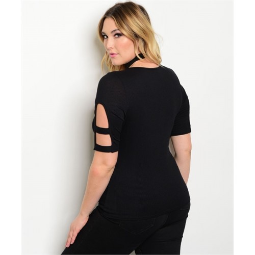 BLACK PLUS SIZE TOP