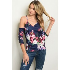 NAVY FLORAL TOP