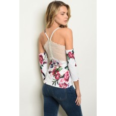  IVORY FLORAL TOP