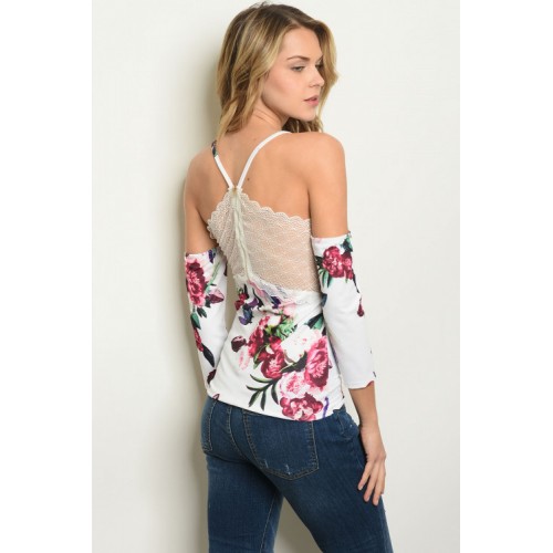  IVORY FLORAL TOP