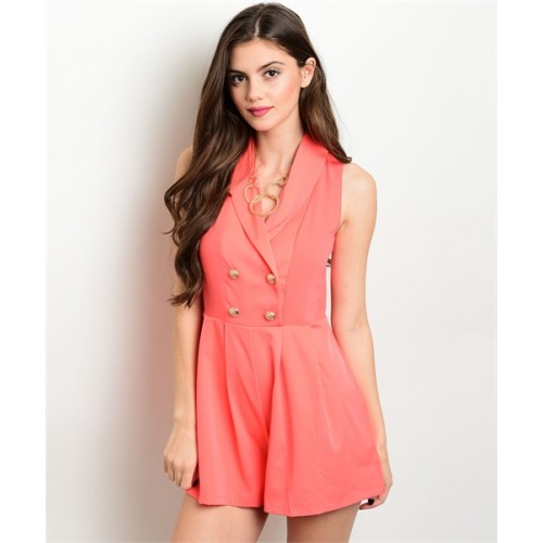  CORAL SUMMER ROMPER