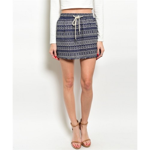  NAVY TRIBAL SKIRT