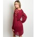  WINE LACE DRESS