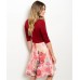  ROSES  BURGANDY DRESS