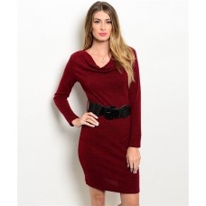  BURGANDY DRESS