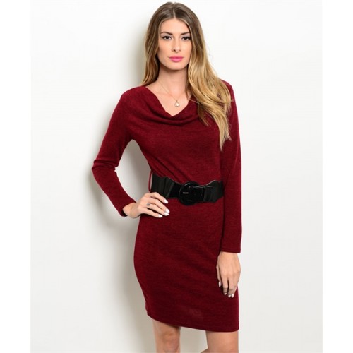  BURGANDY DRESS