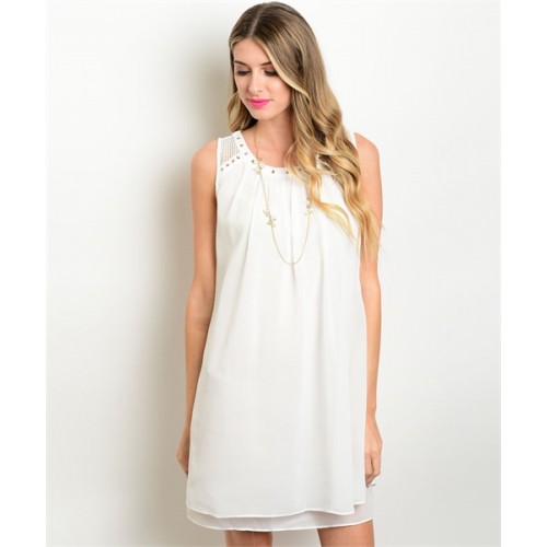 111-5-4-T826 OFF WHITE DRESS