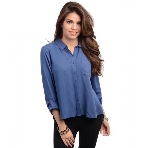 NAVY SLEEVES TOP 