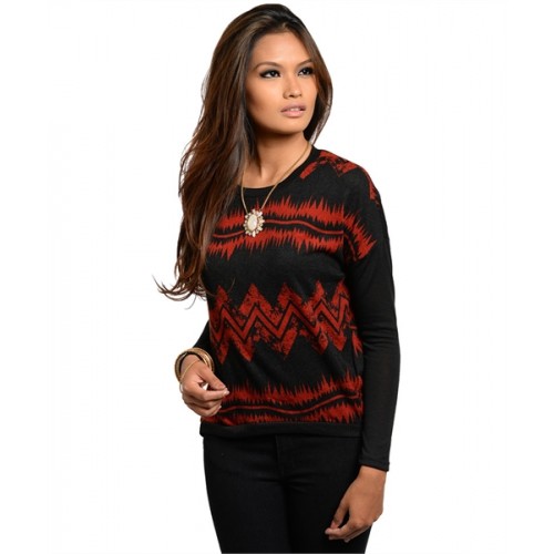  RUST BLACK SWEATER