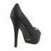 BLACK-CROCO-PU PEEK TOE PUMPS