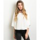 WOVEN BATING SLEEVE  TOP 