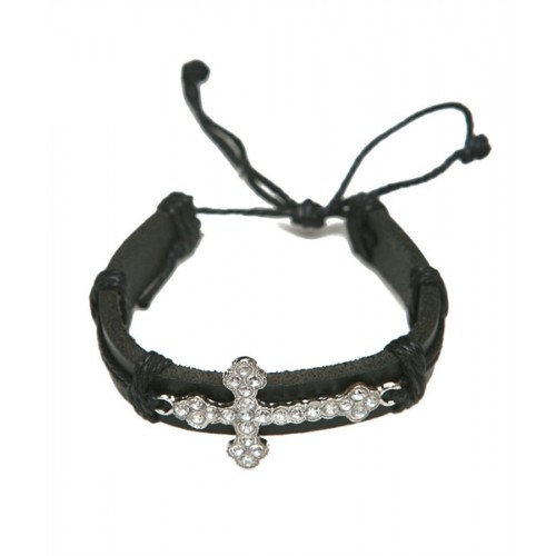 BLACK PU BRACELET