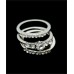  SILVER 3PC STACKABLE RING SET