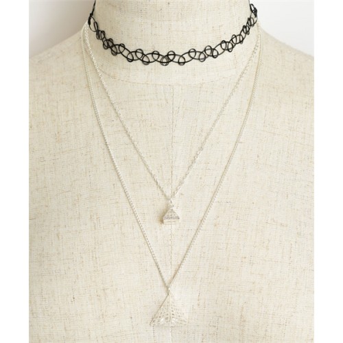  DOUBLE CHAIN PEARL CHOKERS