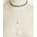  DOUBLE CHAIN PEARL CHOKERS